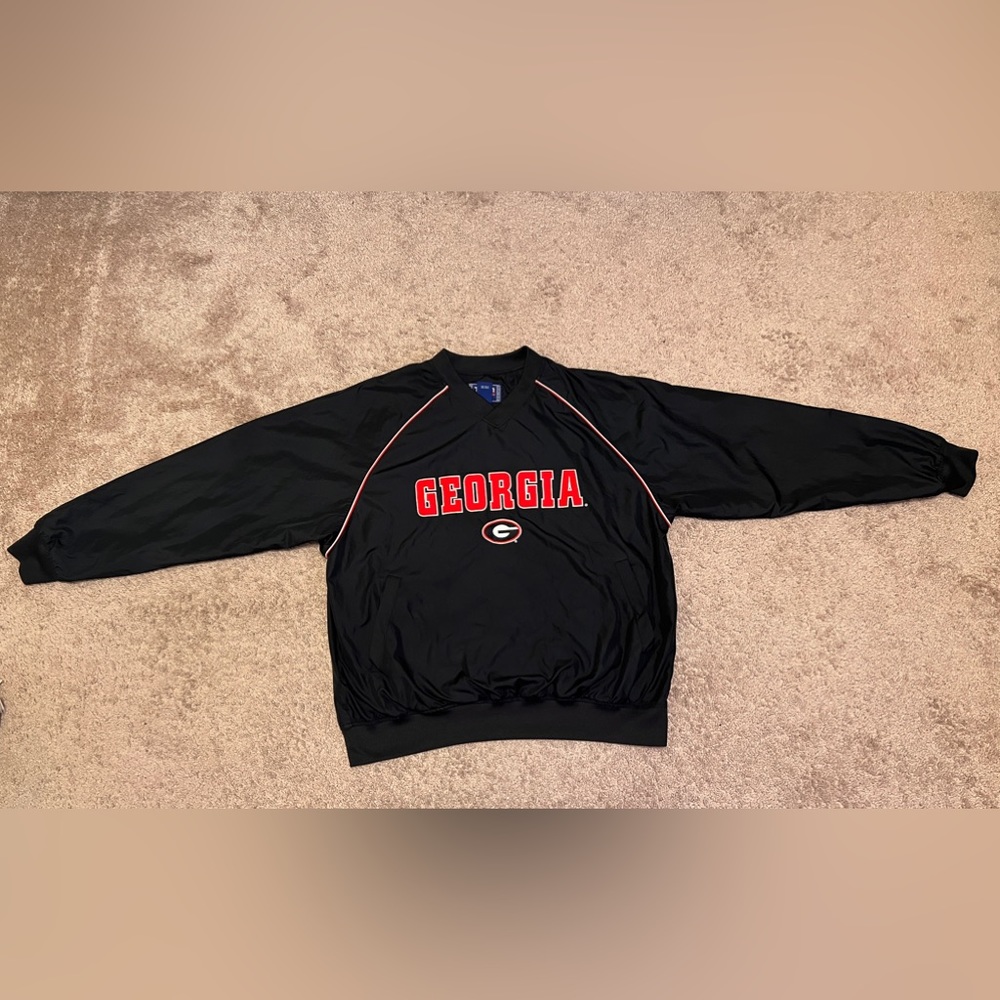 VTG Y2K / 90's Georiga Bulldogs team apparel pullover / windbreaker (L)